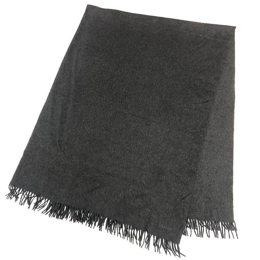 Hermes Super Large Cashmere Shawl Blanket Gray